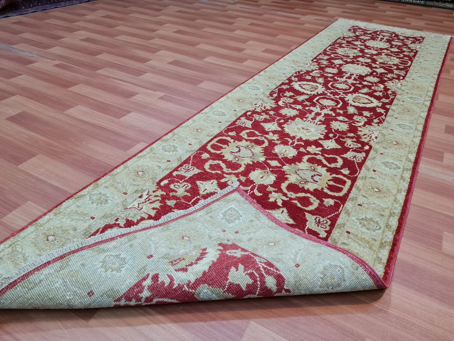 3'0"x10'0" Ziegler loper, handgeknoopt, 100% wollen vloerkleed