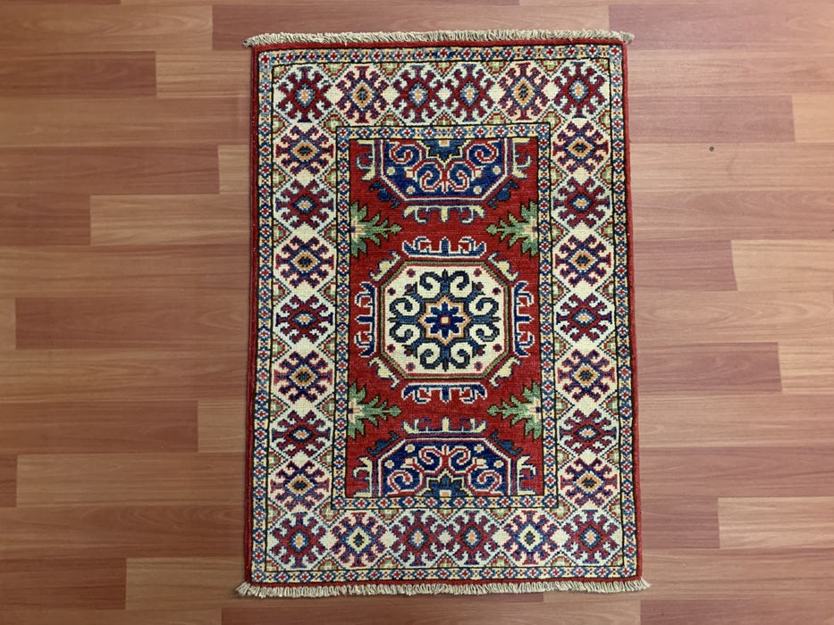 2'x3' Hand-Knotted Chobi Red/Multi Area Rug – KB Rugs