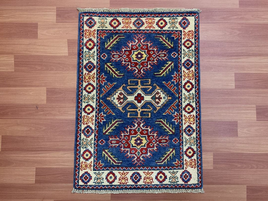 2'x3' Hand-Knotted Chobi Blue/Multi Area Rug – KB Rugs