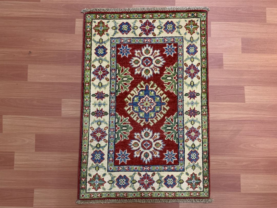 2'x3' Hand-Knotted Chobi Red/Multi Area Rug – KB Rugs