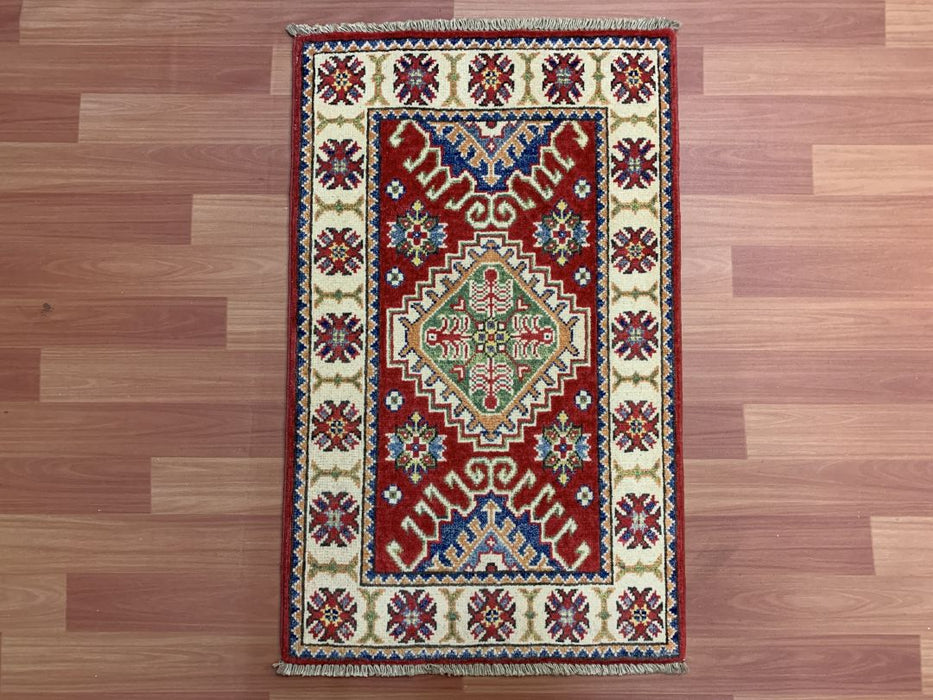 2'x3' Hand-Knotted Chobi Red/Multi Area Rug – KB Rugs