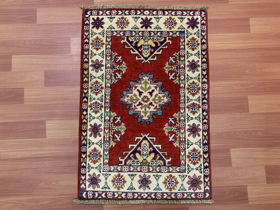 2'x3' Hand-Knotted Chobi Red/Multi Area Rug – KB Rugs