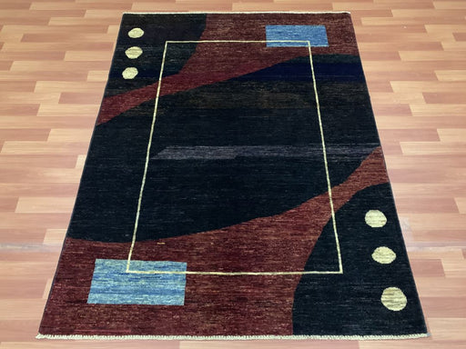 5'x8' Hand-Knotted Chobi Black/Multi Area Rug – KB Rugs