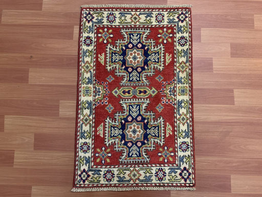 2'x3' Hand-Knotted Chobi Red/Multi Area Rug – KB Rugs