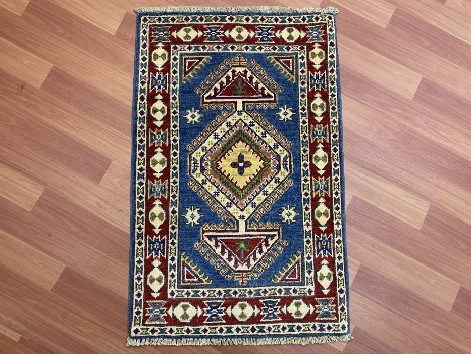 2'x3' Hand-Knotted Chobi Blue/Multi Area Rug – KB Rugs