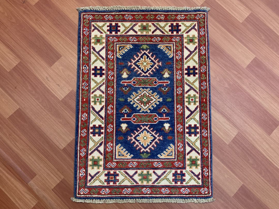 2'x3' Hand-Knotted Chobi Blue/Multi Area Rug – KB Rugs