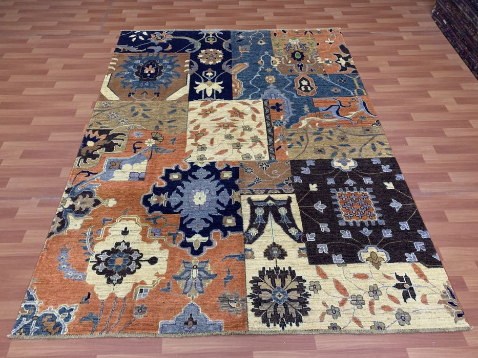 7'x10' Hand-Knotted Tribal Chobi Multi Area Rug – KB Rugs
