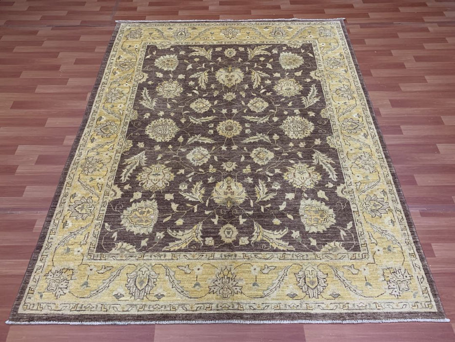 7'x10' Hand-Knotted Chobi Brown/Beige Area Rug – KB Rugs
