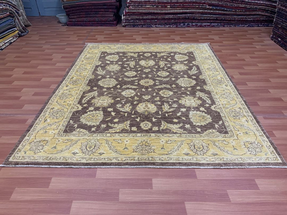 7'x10' Hand-Knotted Chobi Brown/Beige Area Rug – KB Rugs