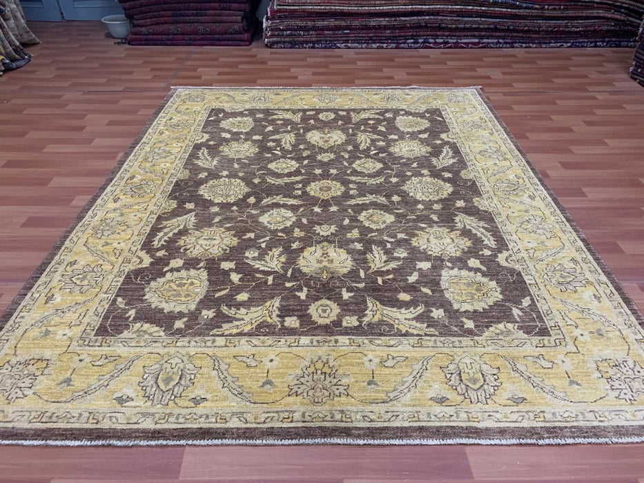 7'x10' Hand-Knotted Chobi Brown/Beige Area Rug – KB Rugs