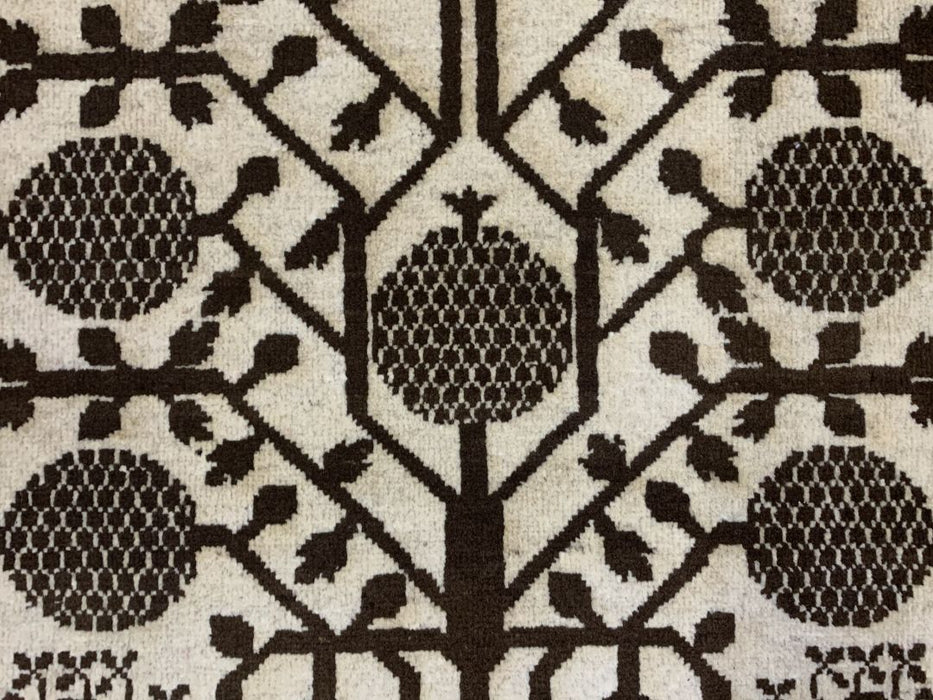 7'x10' Hand-Knotted Chobi Ivory/Brown Area Rug – KB Rugs