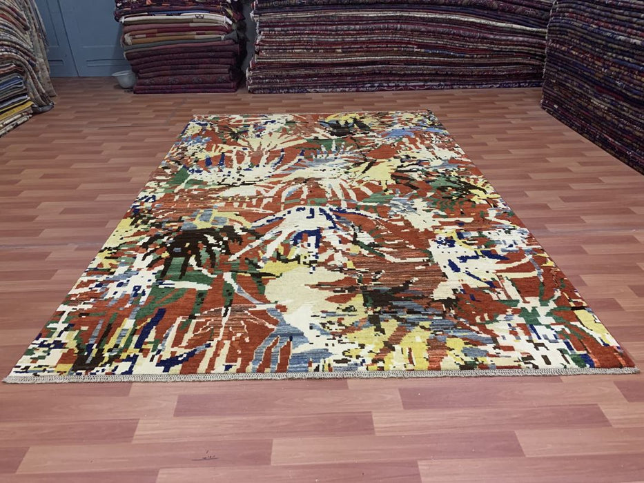 7' x 10' Modern Ziegler Hand Knotted 100% Wool Area rug