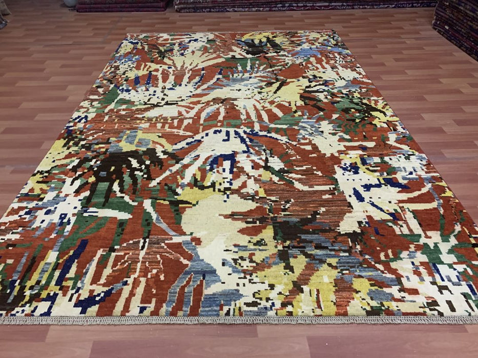 7' x 10' Modern Ziegler Hand Knotted 100% Wool Area rug
