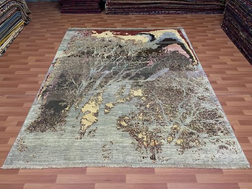 8'x10' Hand-Knotted Chobi Green/Multi Area Rug – KB Rugs