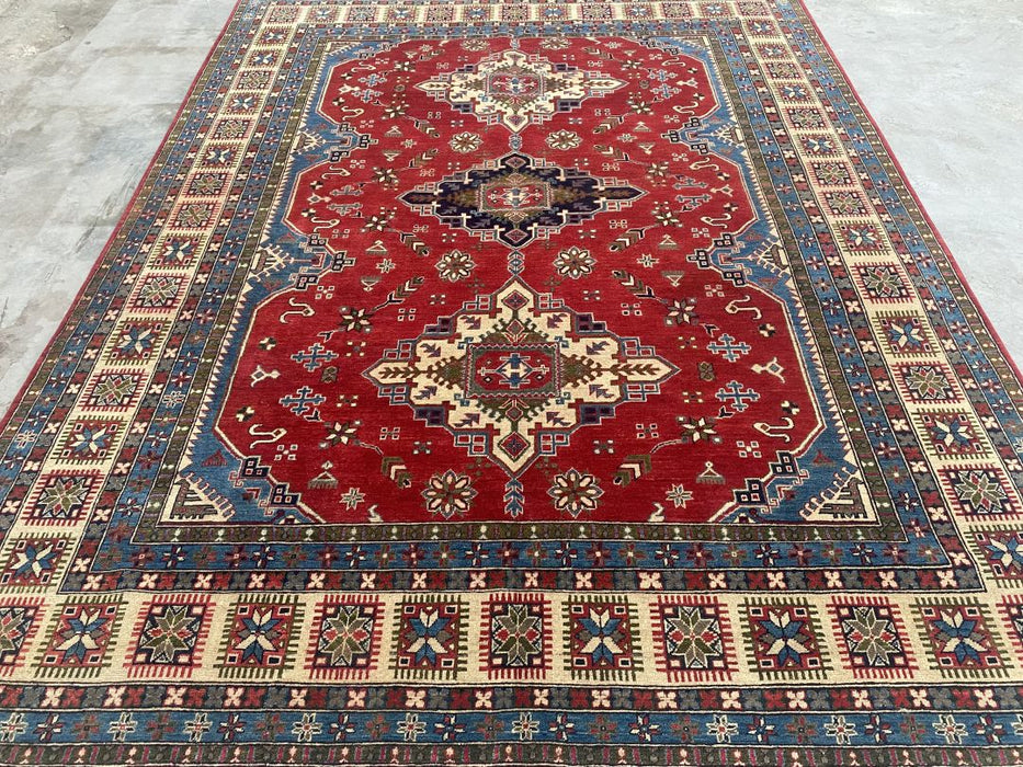 9'x12' Hand-Knotted Chobi Red/Blue Area Rug – KB Rugs