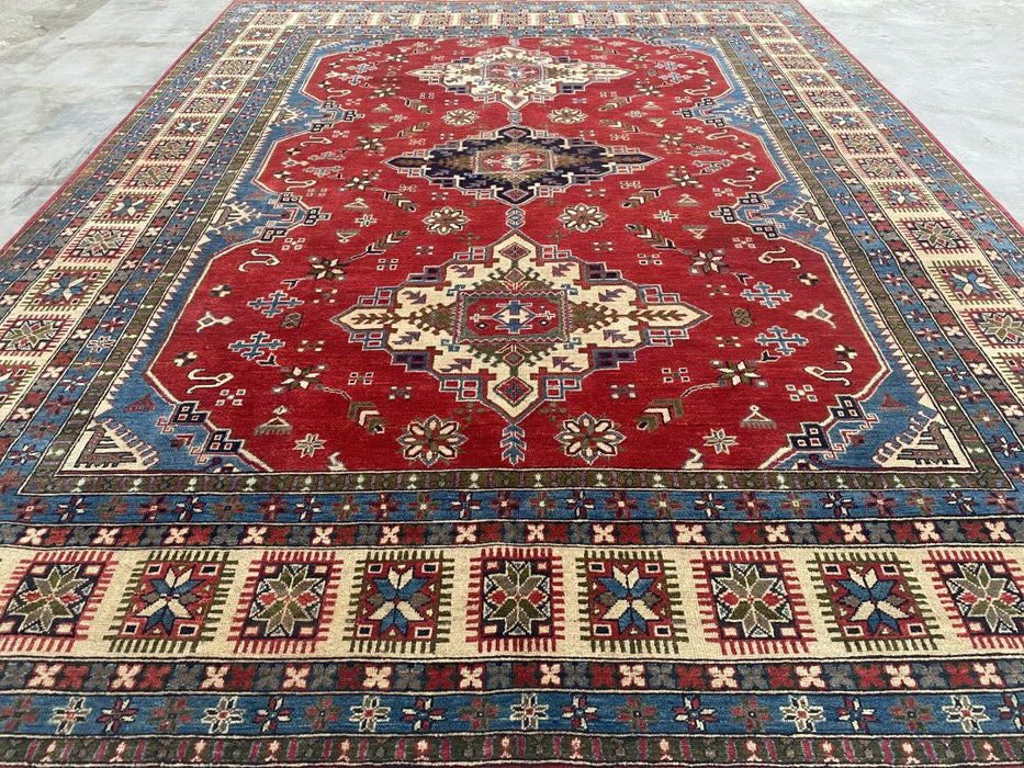 9'x12' Hand-Knotted Chobi Red/Blue Area Rug – KB Rugs