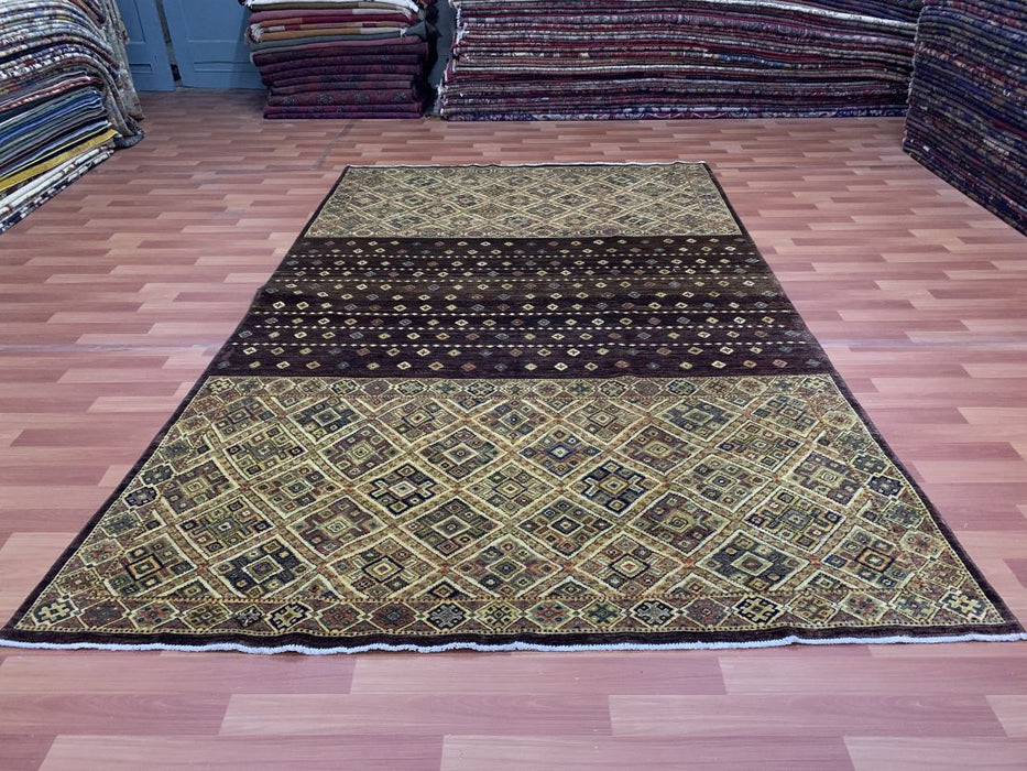 7'x10' Hand-Knotted Tribal Chobi Brown/Beige Area Rug – KB Rugs