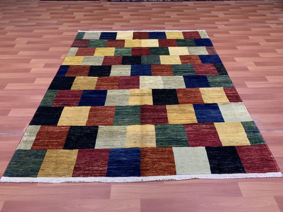 5'x8' Hand-Knotted Chobi Multi Area Rug – KB Rugs