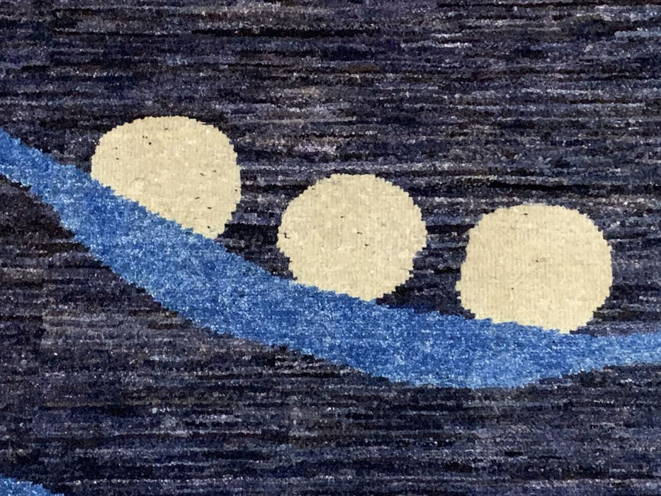 7'x10' Hand-Knotted Modern Chobi Blue/Beige Area Rug – KB Rugs