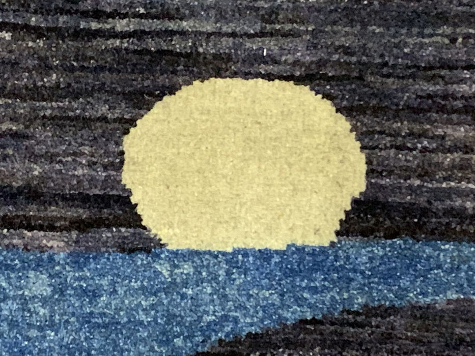 7'x10' Hand-Knotted Modern Chobi Blue/Beige Area Rug – KB Rugs