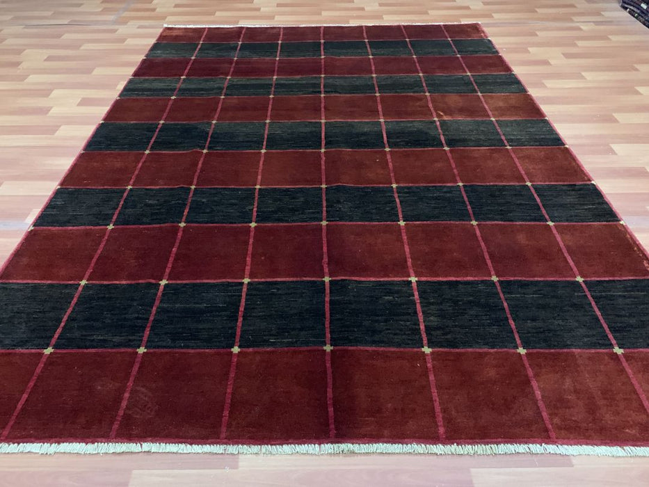 6'x9' Hand-Knotted Chobi Red/Black Area Rug – KB Rugs