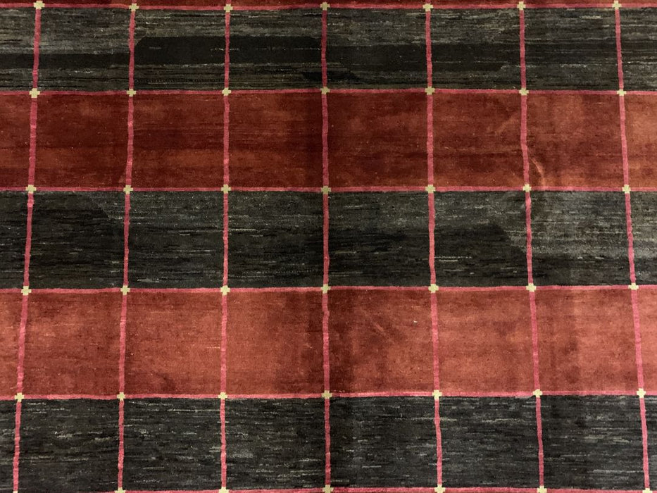 6'x9' Hand-Knotted Chobi Red/Black Area Rug – KB Rugs