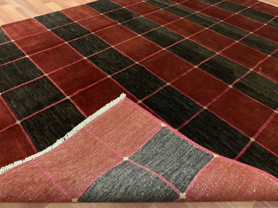 6'x9' Hand-Knotted Chobi Red/Black Area Rug – KB Rugs