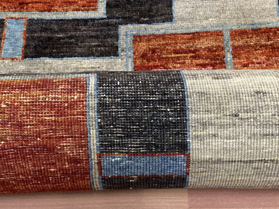 7'x10' Hand-Knotted Modern Chobi Red/Multi Area Rug – KB Rugs