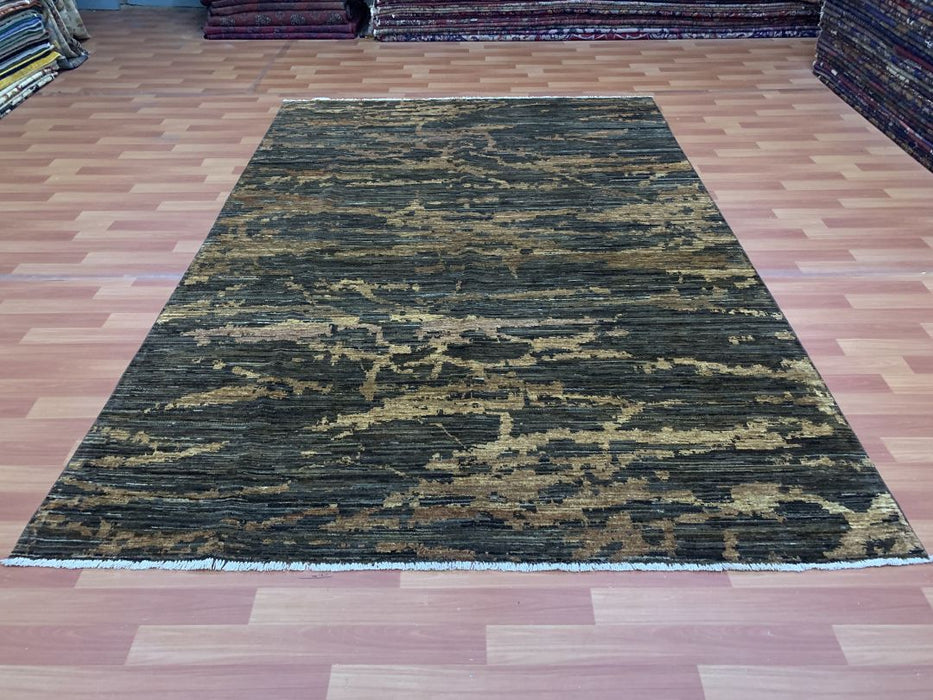 6'x9' Hand-Knotted Chobi Brown/Grey Area Rug – KB Rugs