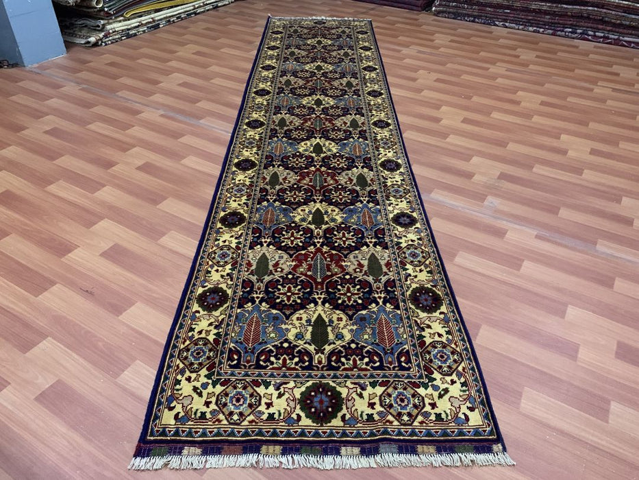 91 cm x 396 cm (3' x 13') Ziegler handgeknoopt loper-vloerkleed, 100% wol