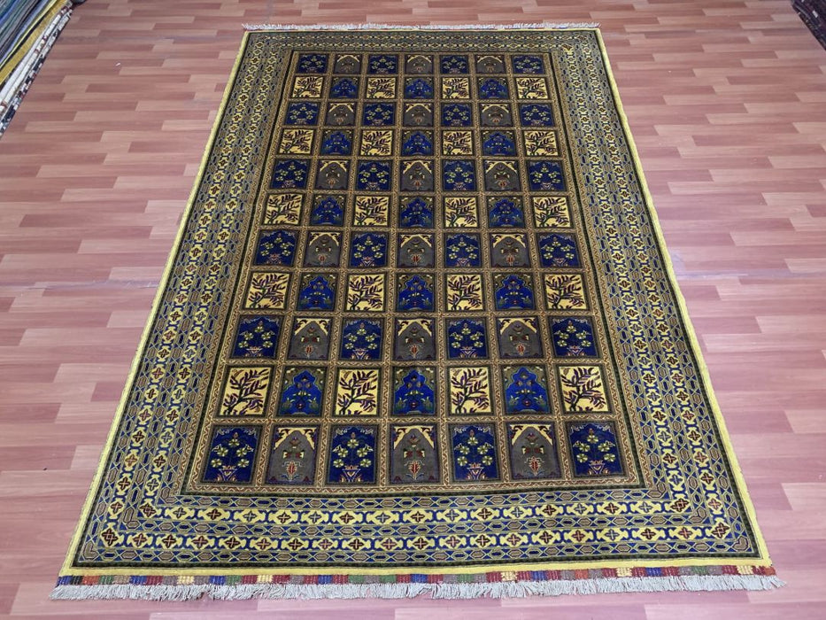 7'x10' Hand-Knotted Four Season Blue/Beige Area Rug – KB Rugs