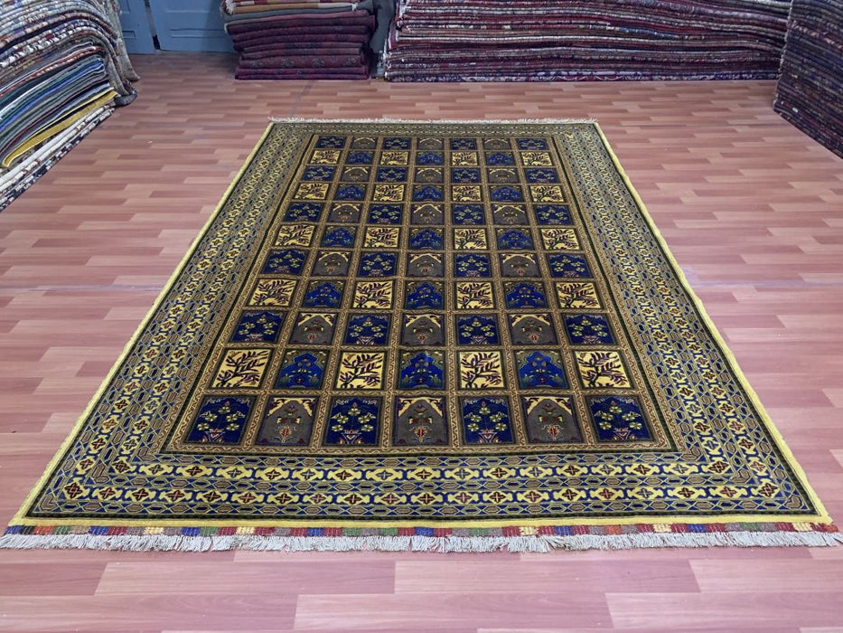 7'x10' Hand-Knotted Four Season Blue/Beige Area Rug – KB Rugs