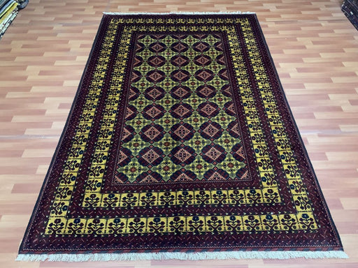 7'x10' Hand-Knotted Tribal Bukhara Multi/Red Area Rug – KB Rugs