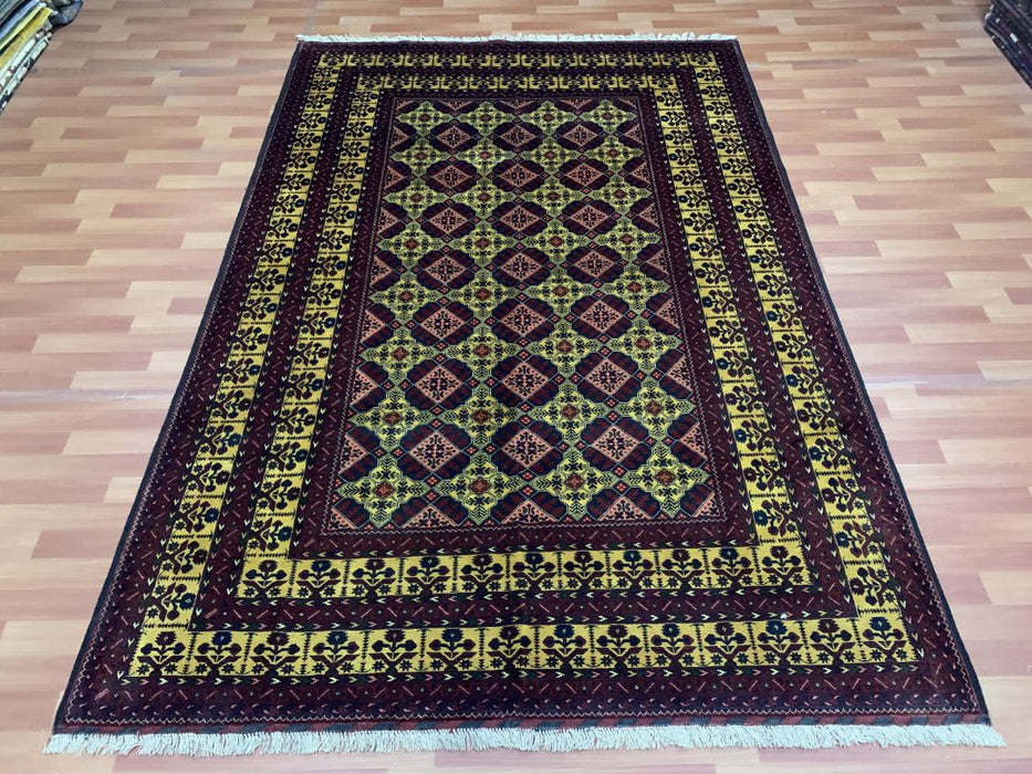 7'x10' Hand-Knotted Tribal Bukhara Multi/Red Area Rug – KB Rugs