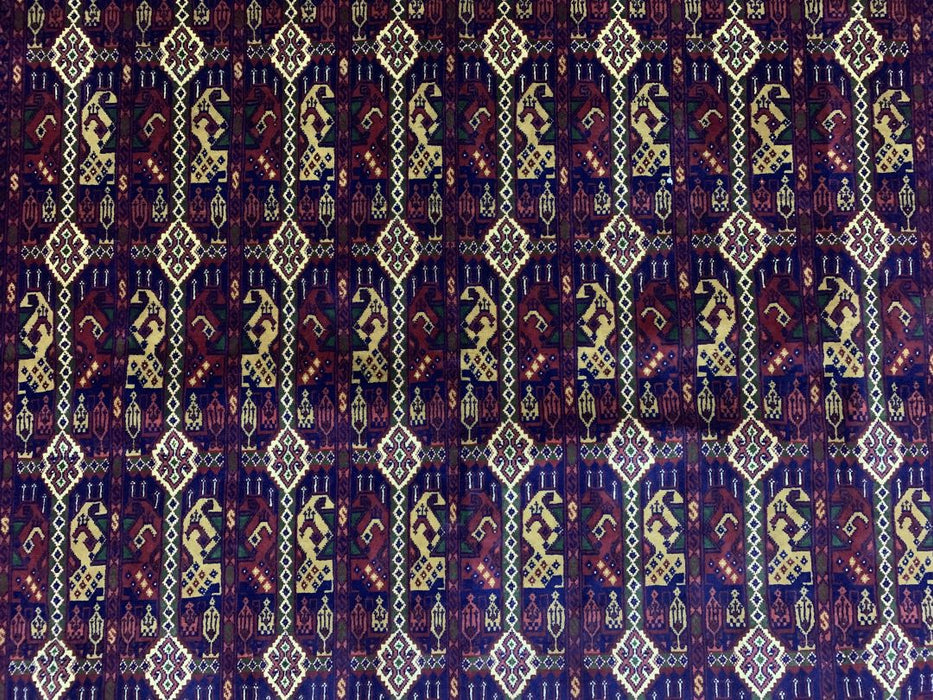 7'x10' Hand-Knotted Tribal Bukhara Red/Multi Area Rug – KB Rugs