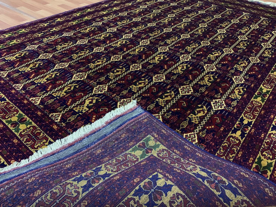 7'x10' Hand-Knotted Tribal Bukhara Red/Multi Area Rug – KB Rugs