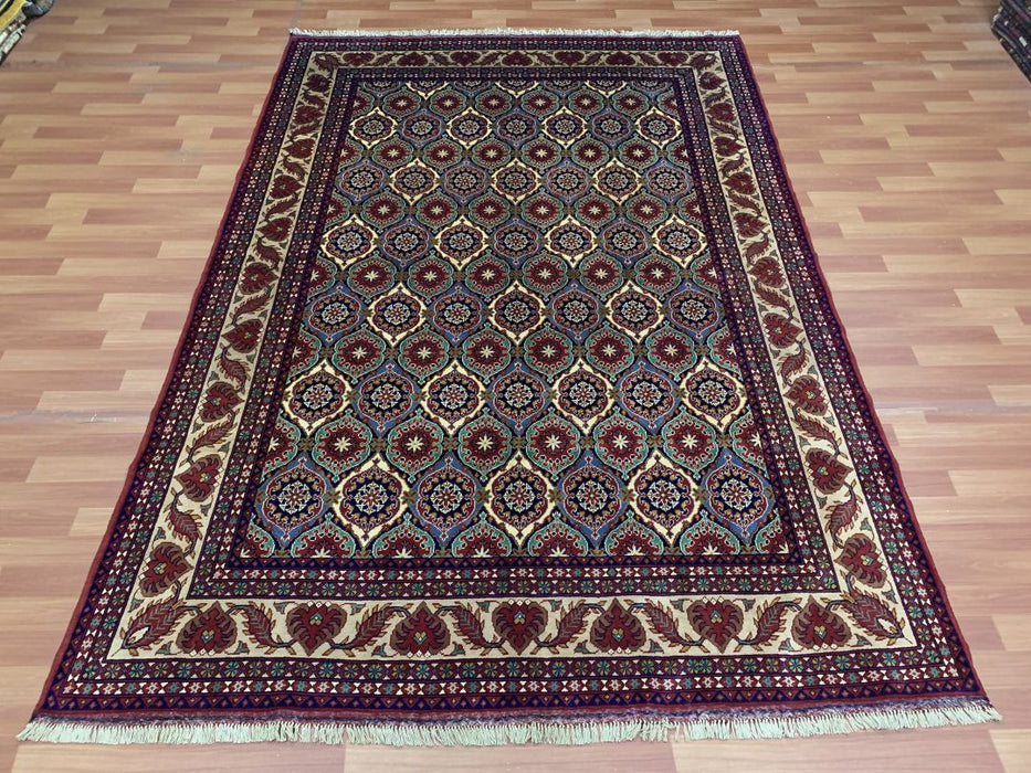 7' x 10' Tribal Hand Knotted 100% Wool Area rug