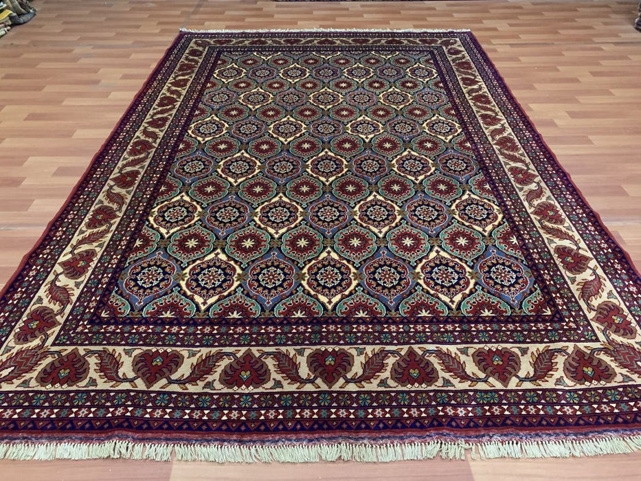 7' x 10' Tribal Hand Knotted 100% Wool Area rug