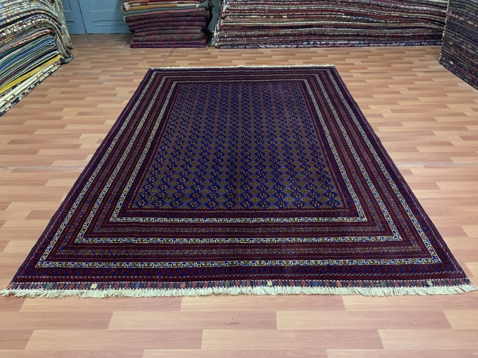 7'x10' Hand-Knotted Tribal Bukhara Blue/Multi Area Rug – KB Rugs