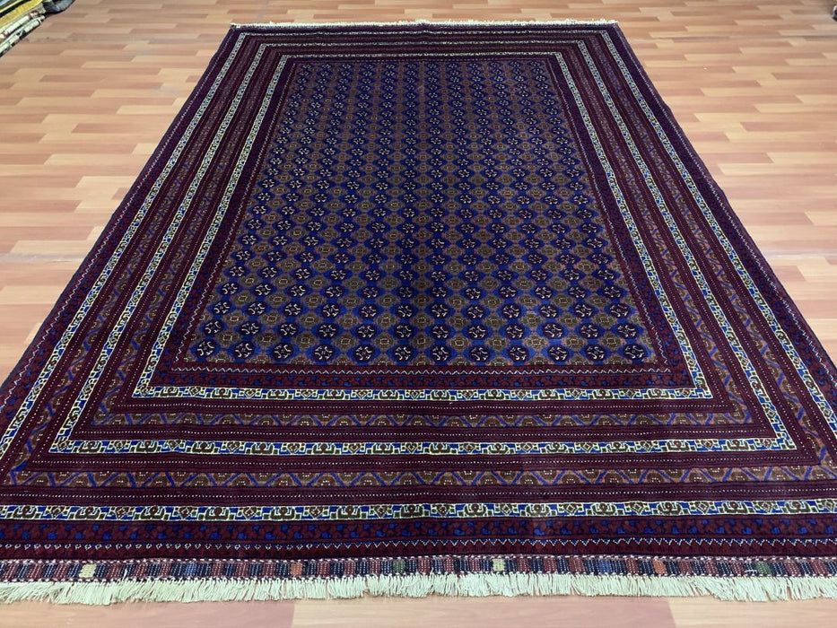 7'x10' Hand-Knotted Tribal Bukhara Blue/Multi Area Rug – KB Rugs