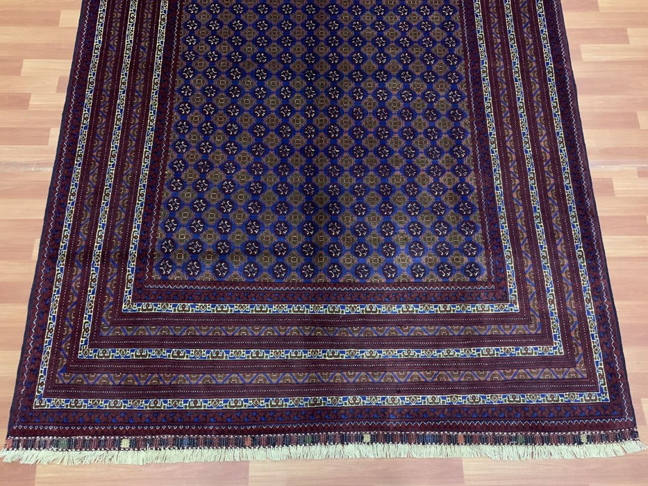 7'x10' Hand-Knotted Tribal Bukhara Blue/Multi Area Rug – KB Rugs
