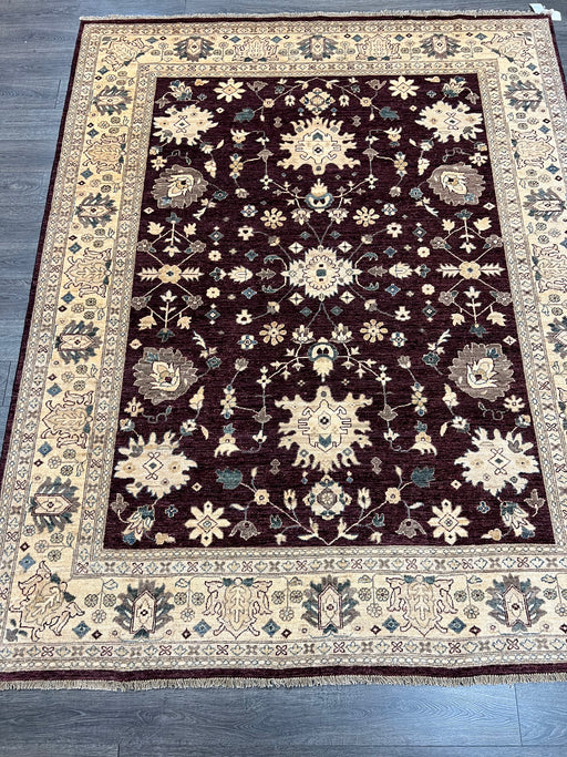 8'x10' Hand-Knotted Chobi Beige/Burgundy Area Rug – KB Rugs
