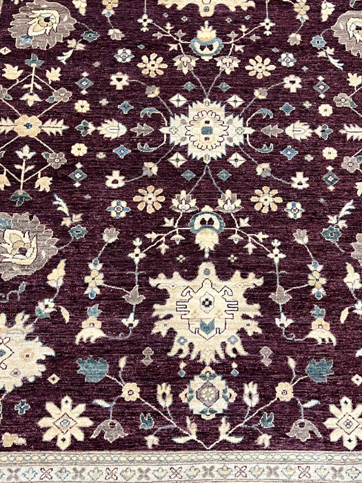 8'x10' Hand-Knotted Chobi Beige/Burgundy Area Rug – KB Rugs
