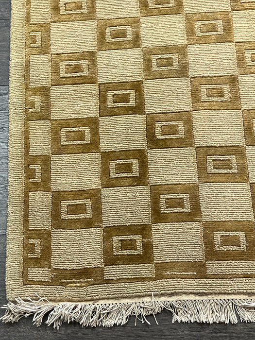 4'x6' Hand-Knotted Nepali Brown/Beige Area Rug – KB Rugs