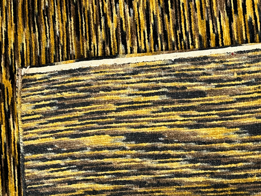 4'x6' Hand-Knotted Nepali Yellow/Black Area Rug – KB Rugs