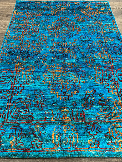 4'x6' Hand-Knotted Nepali Blue/Multi Area Rug – KB Rugs