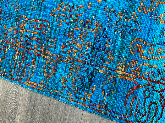 4'x6' Hand-Knotted Nepali Blue/Multi Area Rug – KB Rugs