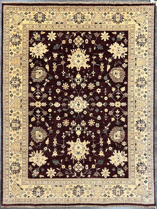 8'x10' Hand-Knotted Chobi Beige/Burgundy Area Rug – KB Rugs
