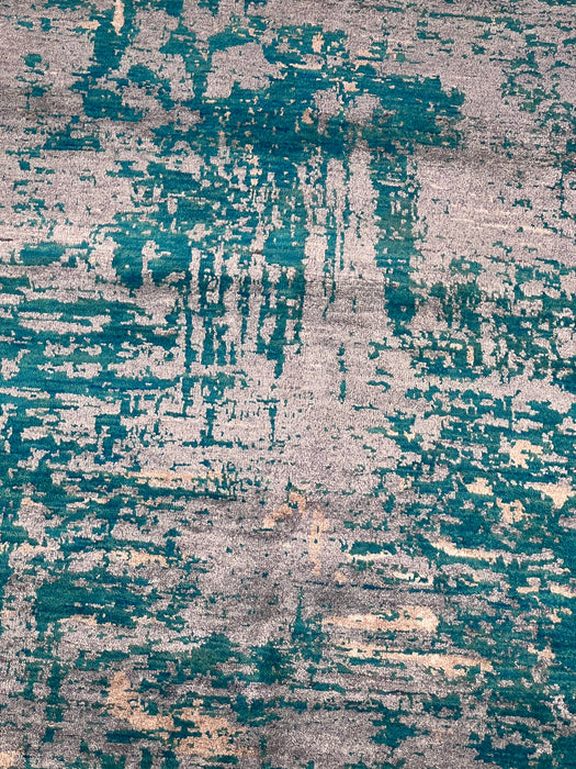 8'x10' Hand-Knotted Nepali Multi/Turquoise Area Rug – KB Rugs