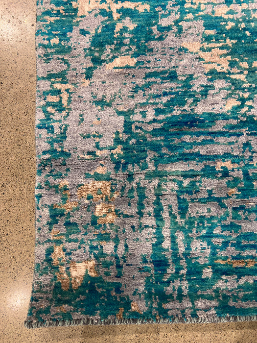 8'x10' Hand-Knotted Nepali Multi/Turquoise Area Rug – KB Rugs